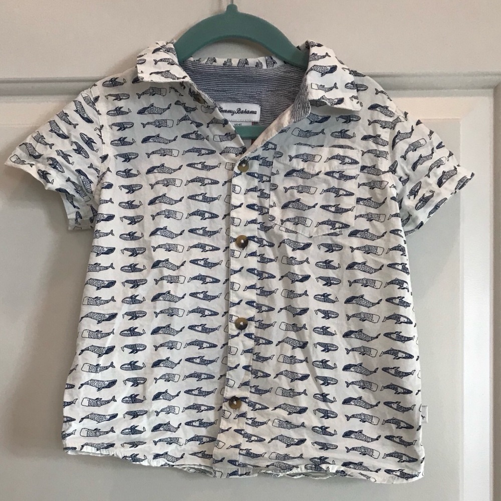 Tommy Bahama Little Boy’s Whale Shirt